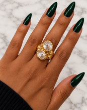 Load image into Gallery viewer, Round Chunky gold plated ring
